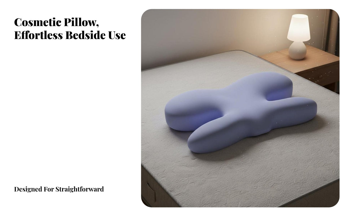 No Face Pressure Side Sleeper Pillow Skin-Friendly Butterfly Shaped Pillow Slow Rebound for Adults, Women, Bedroom, Resting, Night Time