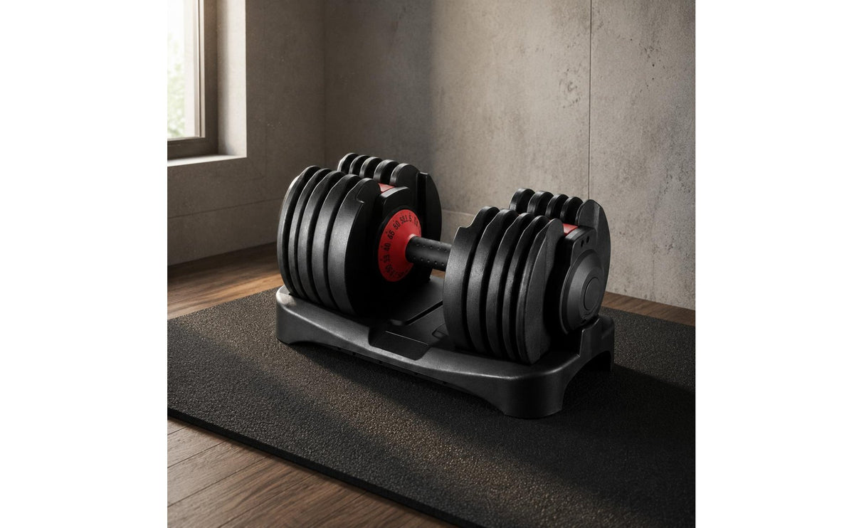 Adjustable Dumbbell Set Single Hand Adjustment Adjustable Dumbbells Easy to Use Rapid Adjust Dumbbells