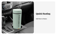 Vehicle-Powered Heating Cup 304 Stainless Steel Liner 12V Car Heating Cup Fast Boiling 12V Portable Water Boiler for Mobile Users, Commuters, Camping