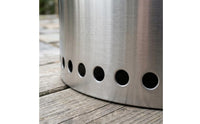 Heat-Resistant Stainless Steel Wood Heater Long-Lasting Camping Bonfire Bowl Easy to Clean Round Charcoal Heater for Picnic, Barbecue