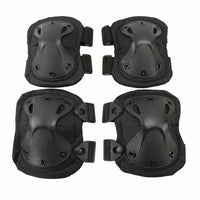 4 Pieces Hard TPU Shell Knee Elbow Pad Set Shock-Absorbing-Resistant Work Knee Pads Adjustable Straps Work Elbow Pads Ergonomic Shape for Outdoor Labor