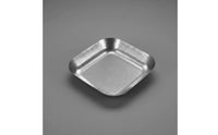 Commercial Use Deep Square Serving Tray Rust Resistant Square Stainless Steel Tray Long-Lasting for Barbecue, Restaurant