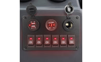 LED 6 Gang Switch Panel 12V Switch Panel with USB Charger Waterproof Pre-Wired for Boaters, RV Owners, DIYers, RVs, Trucks