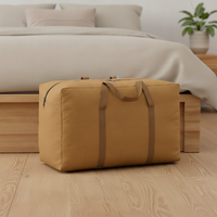 Extra Large Canvas Moving Storage Bag with Handles, Heavy-Duty Reusable Travel Luggage Tote