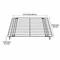Foldable Cooling Rack, Black Metal Cooling Rack for Baking, Cooling Rack Cakes, Cookies, Pastry & Meat, Non-Adherent Surface