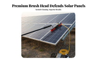 Photovoltaic Panel Washing Tool Easy to Use Telescopic Photovoltaic Module Cleaner Scratch Bristles Water-Fed Telescopic Pole Brush for Maintenance