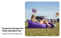 Foldable Wind-Filled Sleeper Bag Lightweight inflatable sofa No Pump Needed Inflatable Lounger Waterproof for eventand proceeders, Beachand proceeders, Music events, Camping, Beach, by the pool