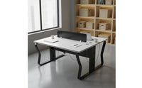 Large Workspace Face to Face Office Desk Modern Design Two Person Desk Thickened Desktop Double Workstation Long-Lasting Steel Frame for Startups, Coworking Space, Call Center