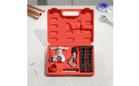 Metric and Imperial Brake Pipe Flaring Kit Complete Pipe Flaring Tool Set Universal Tubing Expander Set with Case Heavy-Duty for Garage
