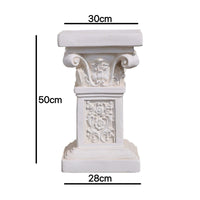 Roman Column Pedestal Ornate Column Display Stand Decorative Pedestal with Raised Carvings for Photographers