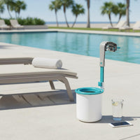 Easy to Install over Ground Pool Skimmer Sturdy Plastic Construction Floating Debris Collector Resistant Wall Mount Surface Skimmer for Inflatable Pools