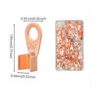 Copper Wire Lug High Conductivity Barrel Loop Terminal Non-Insulated Compression Connector for Marine