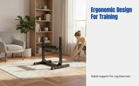 Exercise Rack, Bulgarian Single Leg Training Stand, Home Gym Equipment, Adjustable Height, Ergonomic Balance, For Men & Women