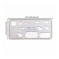 Clear Nautical Chart Plotting Instrument Flat Marine Chart Drafting Tool Sturdy Navigation Ruler Long-Lasting for Students
