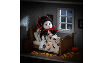 Cute Design Stuffed Toy Halloween Outfit Ribbon Tie Closure 10cm Doll Clothes Set Soft Textile Doll Devil Costume Easy to Wear for Themed Parties