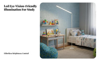 Energy Saving LED Floor Lamp Stepless Dimming Dimmable Standing Lamp Stable Base Modern Task Floor Light Slim Profile for Students, Readers, Professionals, Study Room, Bedroom, Bedside, Office