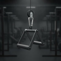 Matte Black V-Shaped Handle with Rotating Hanger Swivel Double D Handle Heavy-Duty V-Bar Long-Lasting for Athletes, Lat Pulldowns, Home Gym, Strength Training