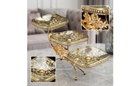 Three-Tier Fruit Tray Stand Elegant 3-Tier Serving Stand Tiered Serving Platter Fine Classic for Party Hosts, Parties, Weddings