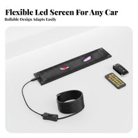 Glowing Eye Car Light USB Powered LED Car Sign Remote Control Flexible LED Array Panel for Truck Drivers, Business Owners
