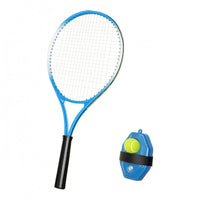 Anti-Slip Grip Single Tennis Training Racket Strung Oval Head Tennis Practice Tool with Rebound Base Lightweight Rebound Ball Set Elastic Cord