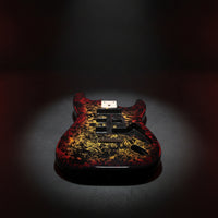 Glossy Guitar Body with Wire Path Solid Guitar Body with Routed Cavities Gloss for Luthiers