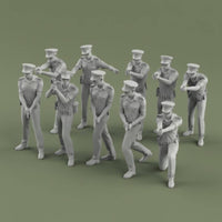 10 Pieces Unpainted Resin Soldiers  Miniature  Figurines  Painting One-Piece Resin Figurines for Model Painters, Dioramas