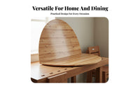 Round Folding Table Foldable Round Wood Folding Table Space-Saving for Restaurant Owners, Homeowners, Banquets, Parties, Weddings