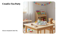 20 Pieces Educational Afternoon Tea Playset Develops Social Skills Afternoon Tea Toy Set Improves Hand-Eye Coordination Pretend Play Food Accessories Safe Materials for Preschoolers, Toddlers, Kindergarten