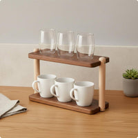 Coffee Station Organizer Sturdy Tabletop Mug Organizer Versatile Household Storage for Countertop