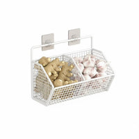 Hanging Produce Basket Space-Saving Kitchen Organizer Easy Assembly for Bathroom
