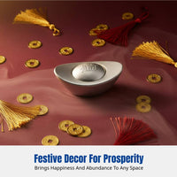 Chinese Brass Ingots Decor, Rotatable Copper Wealth Symbol Handpiece, Feng Shui Home & Office