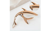 Scratch-Scratchless Shark Guitar Capo Spring-Loaded Shark Capo Shiny Accessory Rapid-Switch for Guitarists, Stage, Practice
