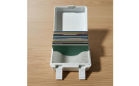 Card Box with Hinged Lid Compact Organizer Rectangular Container for Desk