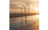 304 Stainless Steel Swimming Pool Ladder Rust-Resistant in-Ground Pool Ladder Rustproof Heavy-Duty