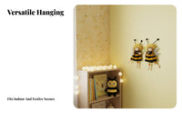 2 Pieces Cute Design Hanging Bee Girl Plushie Festival Themed Hanging Fairy Bee Doll Great Gift for Children, Nature Lovers, Home Decor