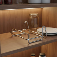 Stainless Steel Pan Rack Cookware Storage Rack Rust-Resistant Pot and Pan Organizer for Sink Area