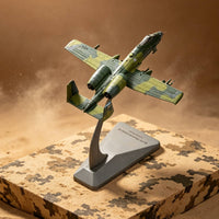 A 10A Model with Display Stand Decorative A ircraft Decor Cast Metal A viation Model for Office