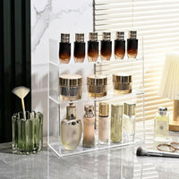 Tiered Rotating cosmetic Stand Space-Saving Cosmetic Organizer Large Capacity