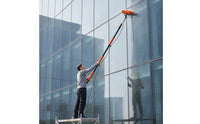Telescopic Water Fed Pole Brush Adjustable-Angle Solar Panel Cleaning Brush Extendable Water Fed Pole for Professional Cleaners, Homeowners, Glass Facades, Car Washing