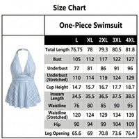 Swimsuit for Plus Size Women, Ruched Halterneck Design with Padded Bust Support, suitable for Water Sports & Seaside Fun