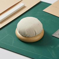 PP Cotton Filled Wooden Base Pincushion DIY Tool Pincushion Handmade Sewing Pin Cushion for Sewers, Crafters, Cross Stitch, Embroidery