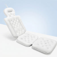 Full Body Bath Pillow Contoured Bathtub Cushion with Hook Bath Mattress Breathable Bathtub Pillow Quilted for Adults, Home Spa