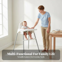 Easy to Clean Multi-Functional Baby Growth Chair Ergonomic Backrest Convertible High Chair with Tray Stable Pyramid Structure Adjustable Feeding Highchair for Toddlers, Infants, Grandparents, Travel, Kitchen, Living Room, Home