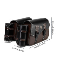 2 Pieces Motorcycle Side Bag Retro Motorbike Saddlebag Hardwearing Build Motorcycle Side Bag Pair for Adventure