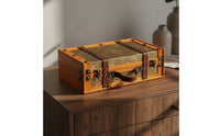Retro Decorative Box Event Prop Antique Design Storage Chest Distressed Finish Vintage Wooden Box for Evasion Room Designers, Home Decor