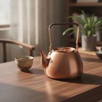 Copper Kettle Handartisanal Copper Teapot Traditional Kettle with Removable Lid for Tea Lovers, Collectors, Kitchen