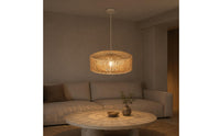 Handmade Braided Overhead Shade Rustic Woven Lampshade Textured Rattan Lampshade