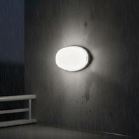 Waterproof Wall Light Heat Resistant Oval Wall Sconce for Bathroom, Balcony