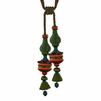 European Design Double Tassel Curtain Holdback Elegant Tassel Curtain Tieback Easy to Use Decorative Rope Holdback Handmade for Bedroom