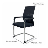 Support Ergonomic Mesh Office Chair High-Density Sponge Cushion Swivel Computer Chair Easy to Assemble Reclining Function for Conference Room